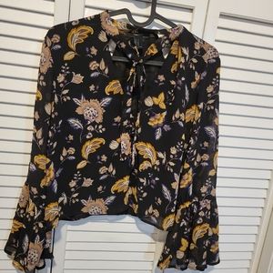 Forever 21, Medium size , flower printed formal blouse